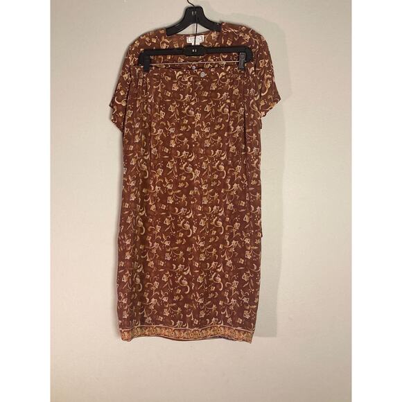 Vintage Silk Skirt Set Floral Blouse & Midi Jennifer Moore 90s ~ Sz 12/14 fits 8 - Picture 8 of 11